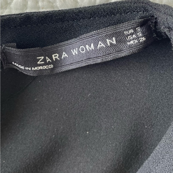 NWOT Zara Woman Black Wrap Front Romper Mini Dress - S - Picture 6 of 7